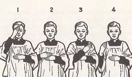step by step to make sign of the cross